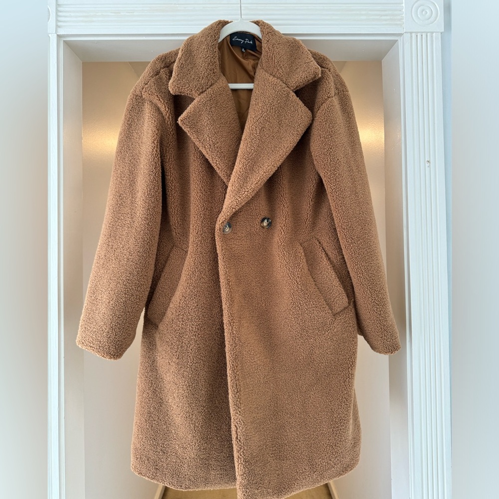 Emory Park Cozy Teddy Coat in Brown